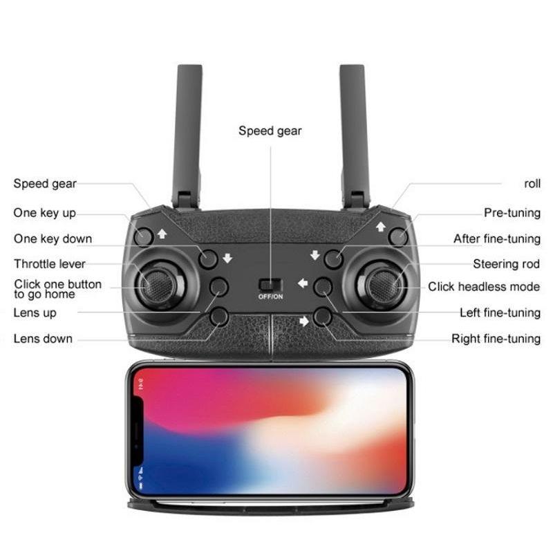 25-Minute Hd Aerial Photography Drone With Gesture Control - Black-1915198285023416321