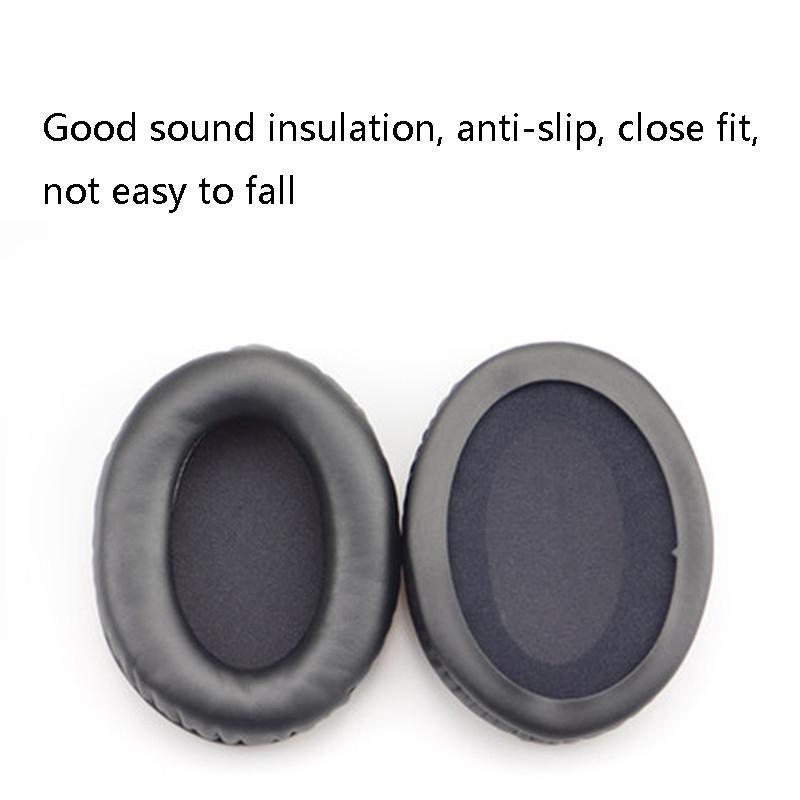 2-Pack Leather Ear Pad Covers For Kingston Cloud Silver Ii Headset - Black-1915197636936339460