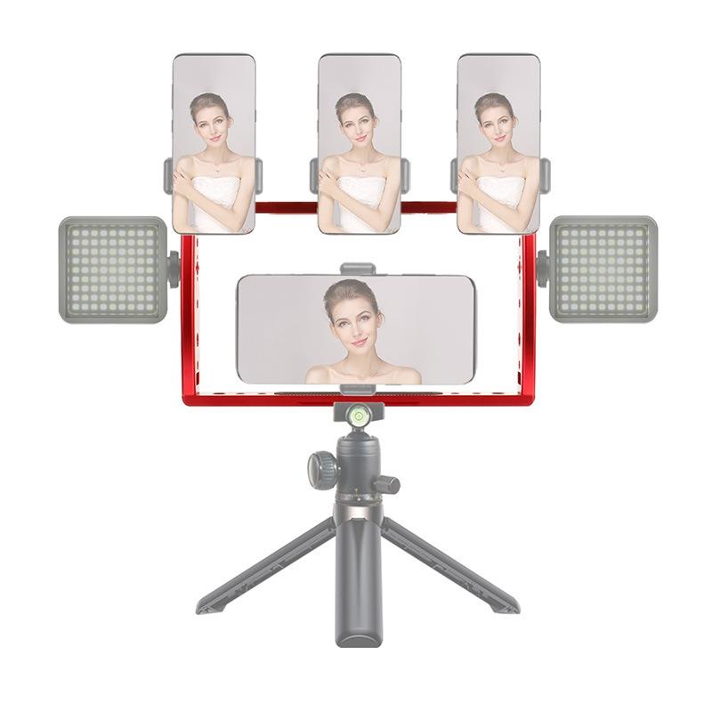 Diving Dual Handheld Grip Bracket Stabilizer Extension Phone Clamp Camera Rig Cage Underwater Case For Gopro Hero9 /8 /7 - Red-1915198279256248322