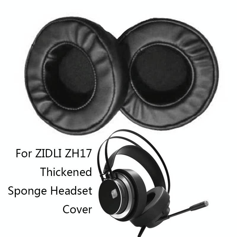 2-Pack Thickened Sponge Headset Cover For Zidli Zh17 - Black-1915197123998126083