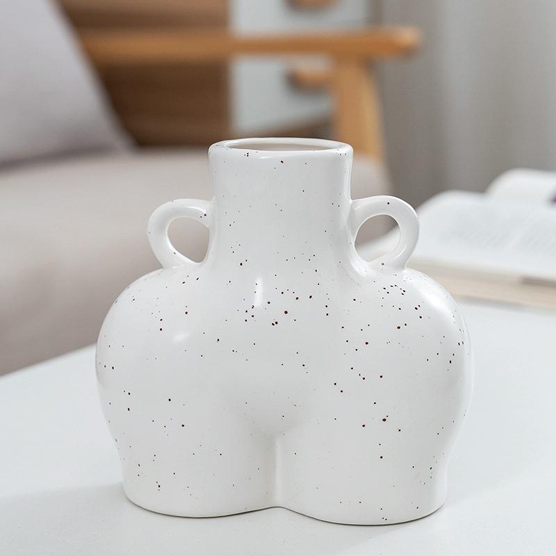 Small Macaron Ceramic Vase For Home Decor And Dried Flower Arrangements-1915197654304952327