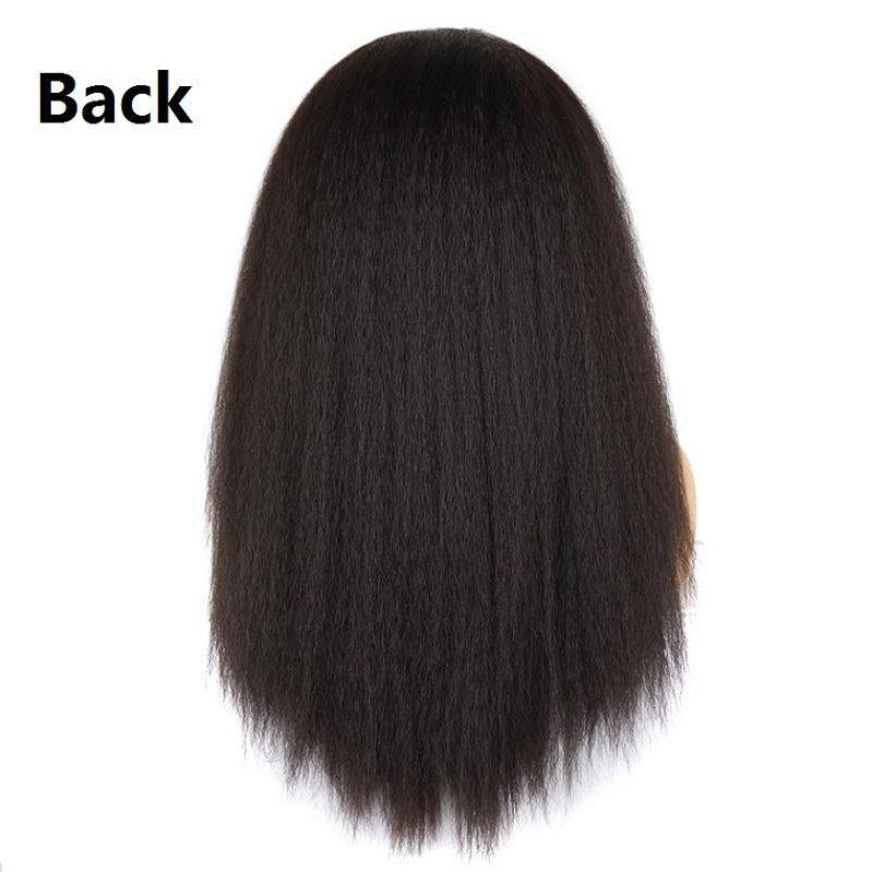 Turban Headband With Long Hair And Corn Beard Wig - Black-1915197174619181060