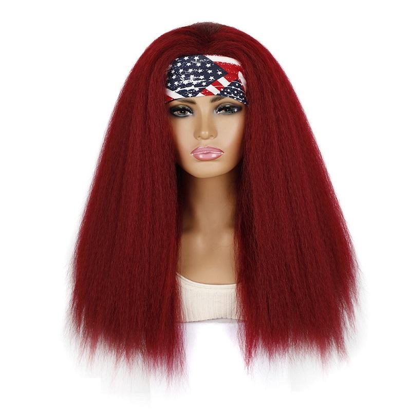 Turban Headband With Long Hair And Corn Beard Wig-1915197706809249797