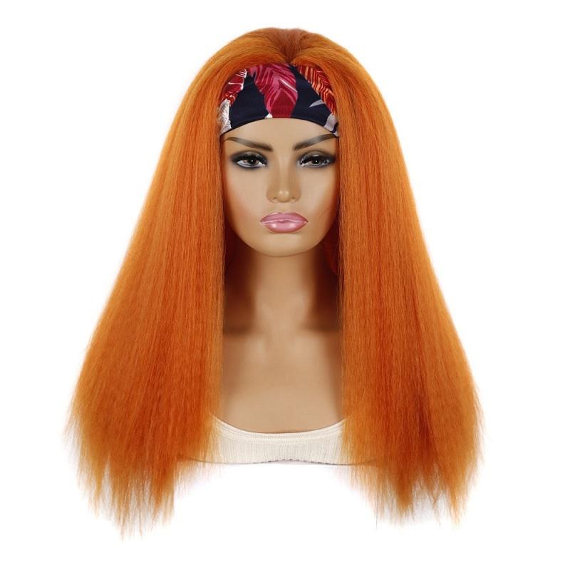 18C Long Hair Turban Headband With Corn Beard Wig-1915197049251434501