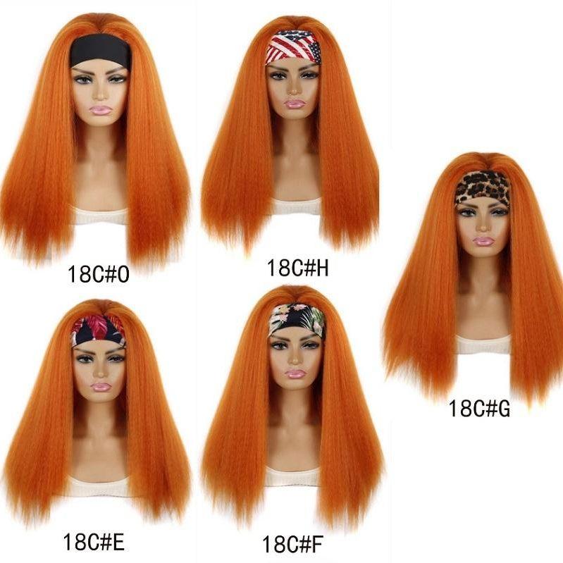 18C G Long Hair Turban Headband With Corn Beard Wig-1915198020069232641