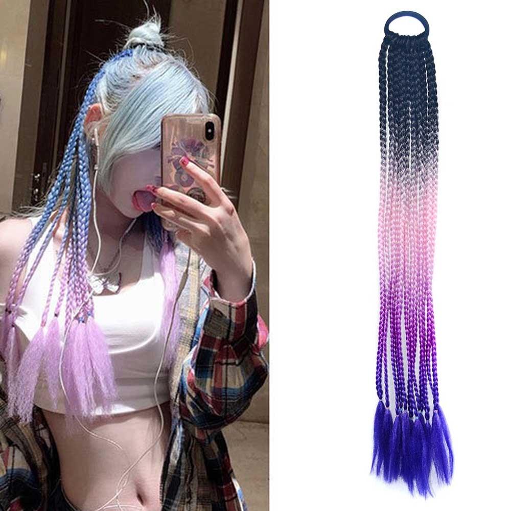 31 Corn Silk Braid Hair Band Wigs With Colourful Dreadlocks-1915197287861194757