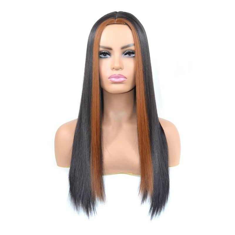 Women Medium Straight Haircut Wig - Bleached & Dyed-1915197131019390976