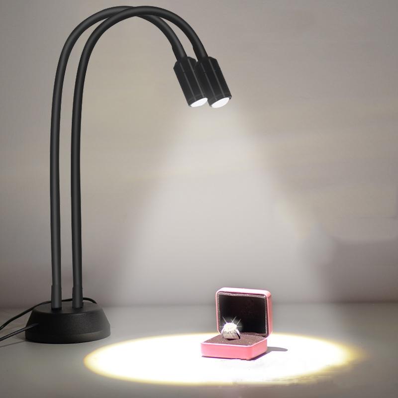 Adjustable Double-Head Led Jewelry Table Lamp For Live Photos-1915197803404070912