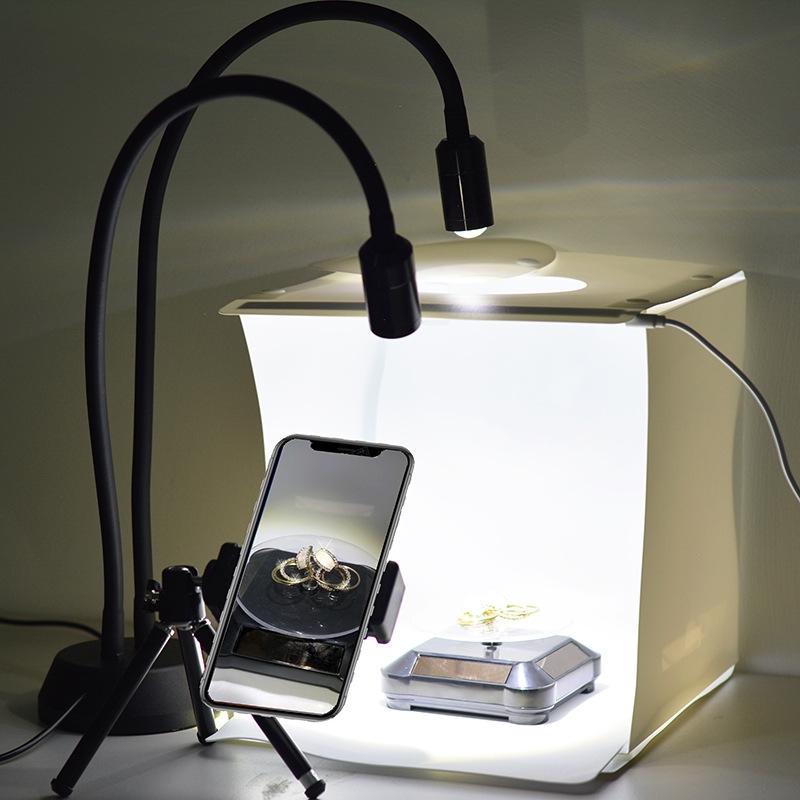 Adjustable Double-Head Led Jewelry Table Lamp For Live Photos-1915197803404070913