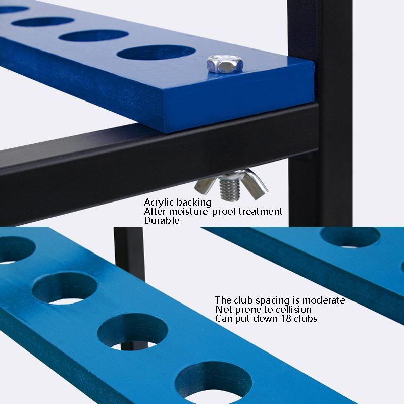 Golf Club Display Stand 18-Hole Double-Layer Rack 18 Rod Position-1915197130033729539