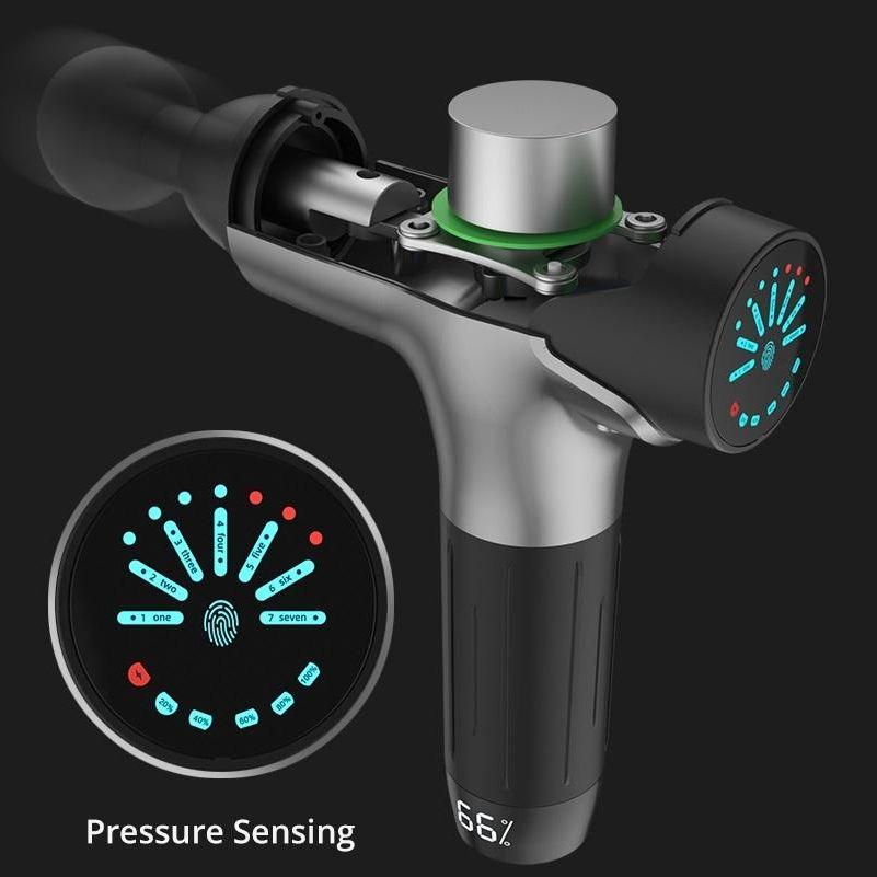 Silver Gray Muscle Vibration Massager - Fitness Massage Gun-1915196531326193666