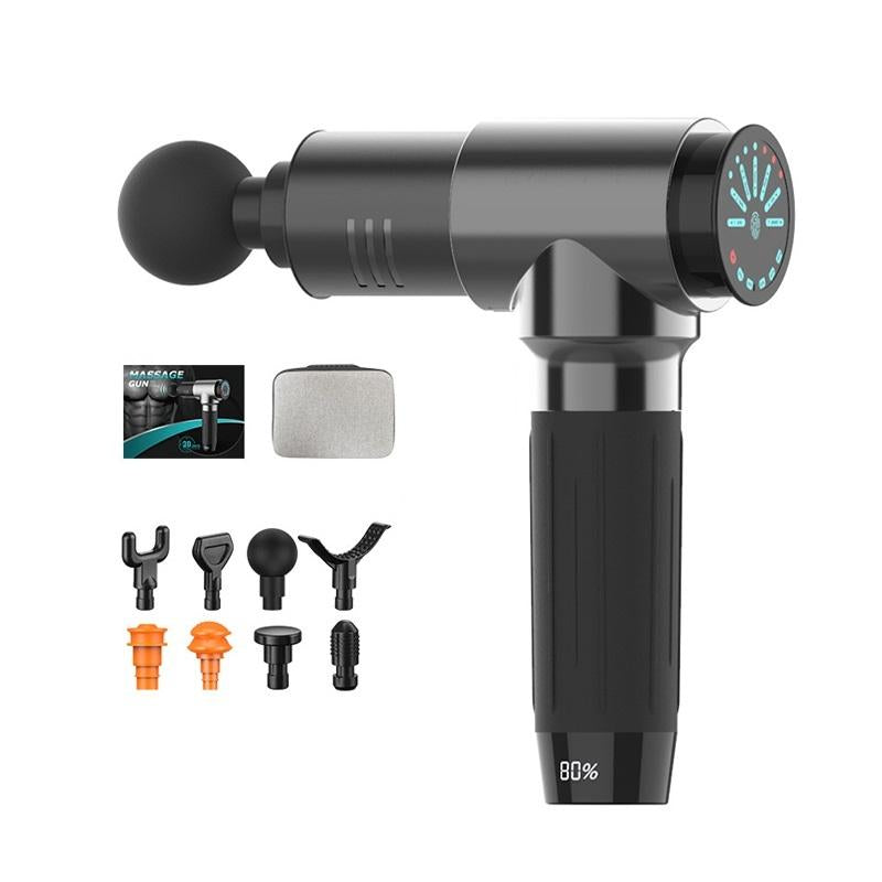 7-Speed Fascia Muscle Vibration Massager - Fitness Massage Gun Bright Gray-1915196517266886662