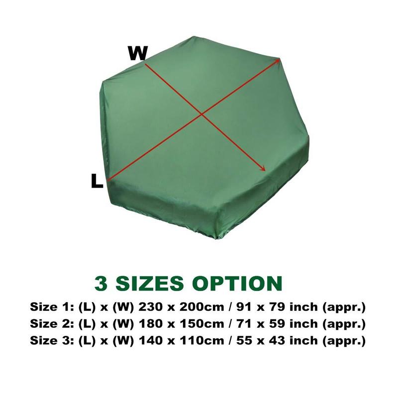 Hexagonal Bunker Toy Cover - 180X150Cm - Uv Dust And Waterproof - Green-1964932218023448578