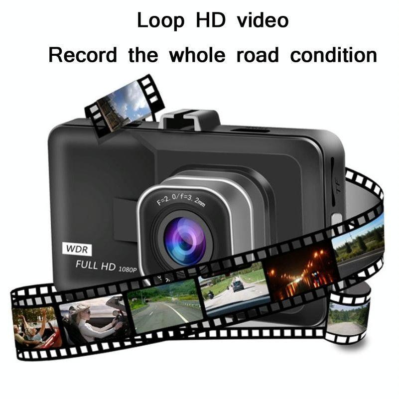 1080P Hd 3.0 Wide-Angle Driving Recorder With Reversing Image - Compact Size-1915198294091501572
