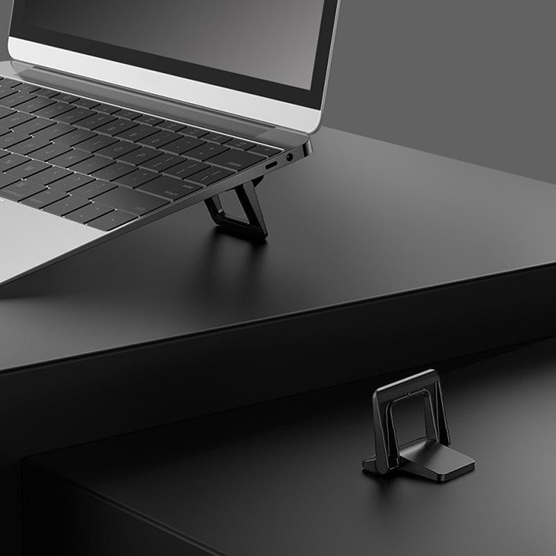 Portable Laptop Base For Improved Heat Dissipation - Black Foot Pad-1964932179666538497