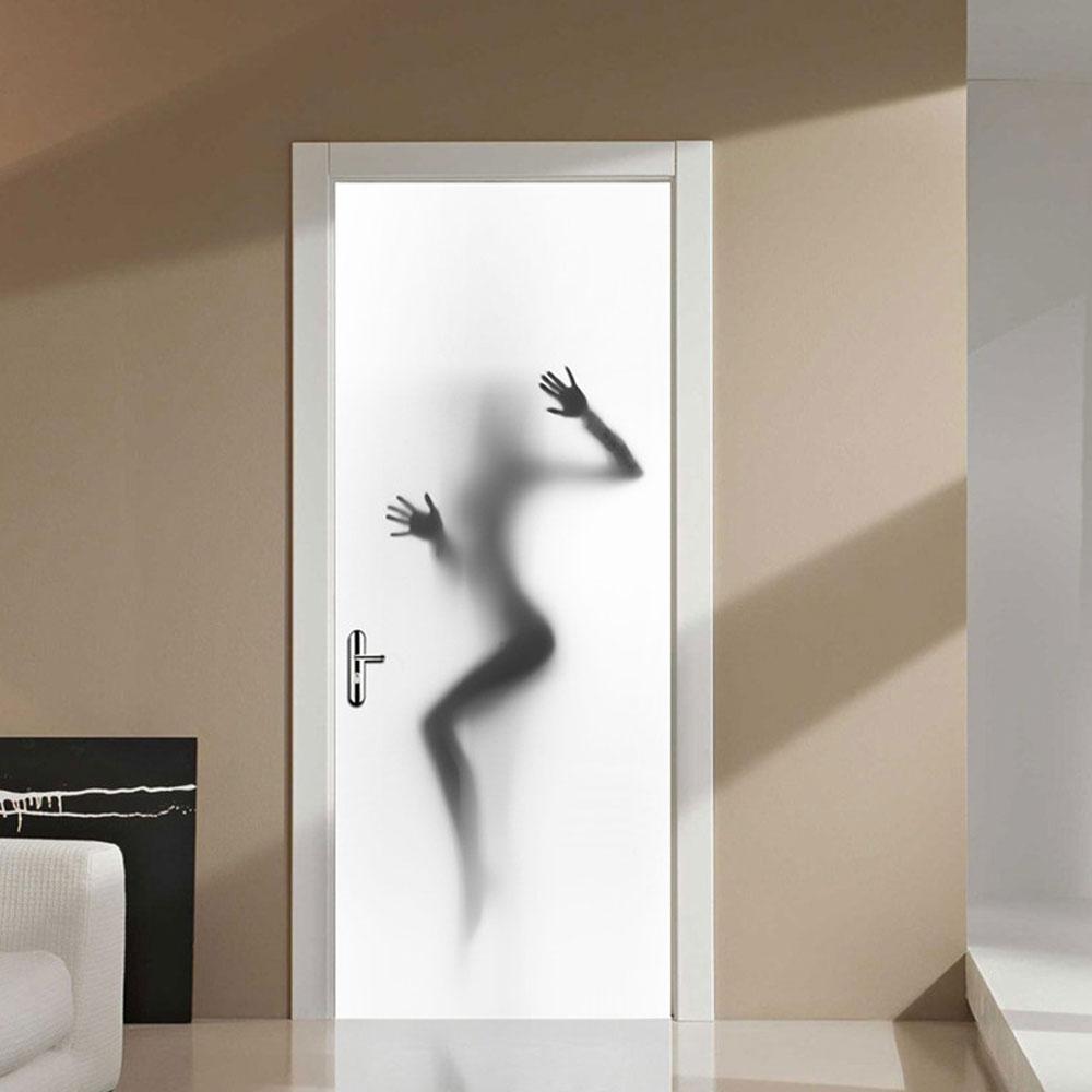 2-Piece Diy 3D Door Sticker Set For Creative Home Decor-1915196999704121345