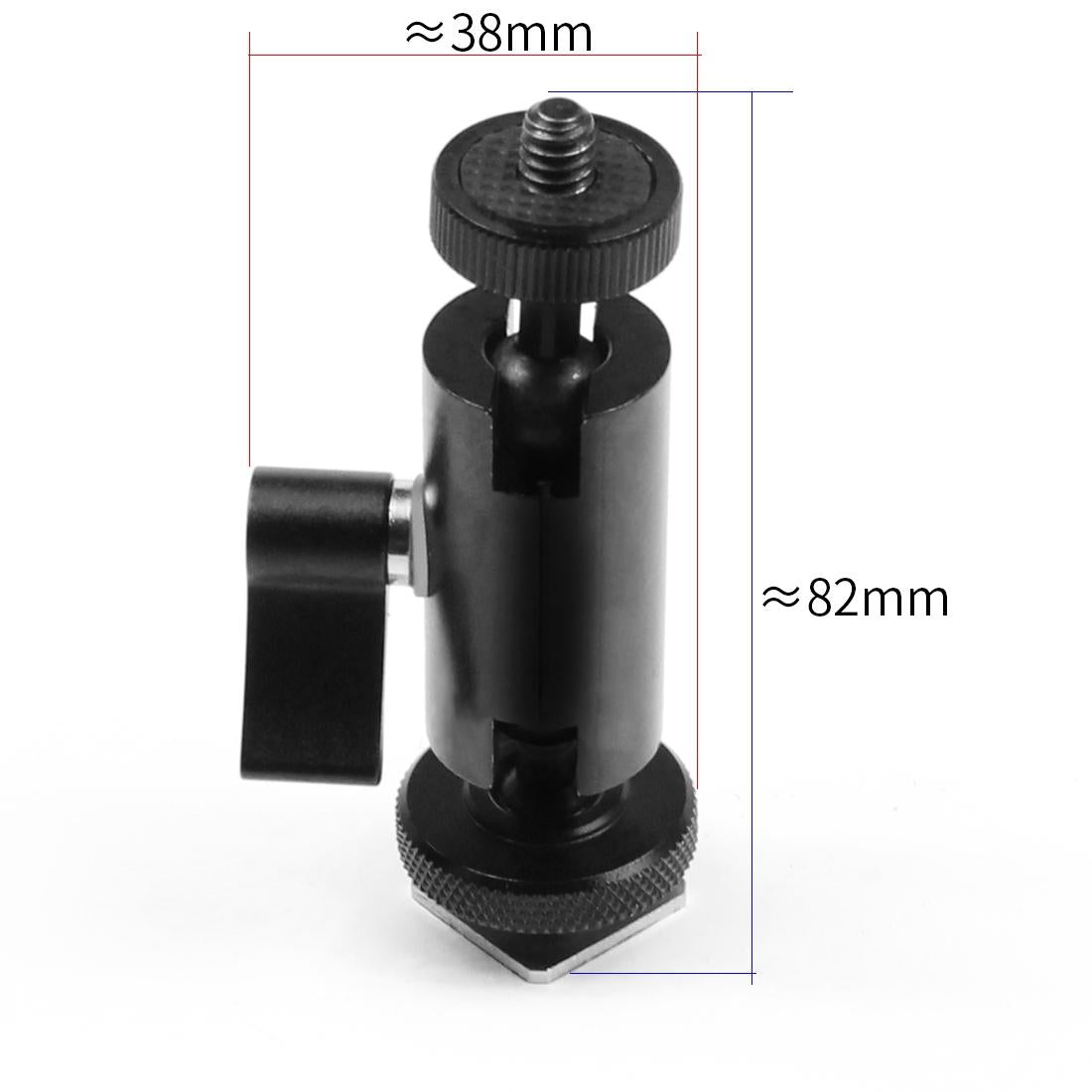 Universal Dual Ballhead Cold Shoe Mount For Action Cameras-1915198293000982529