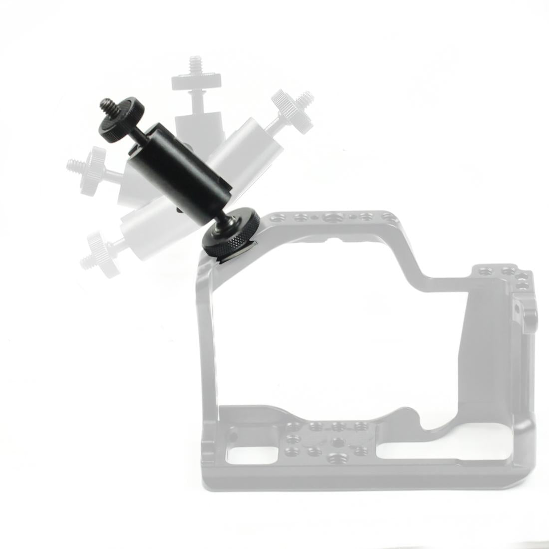 Universal Dual Ballhead Cold Shoe Mount For Action Cameras-1915198293000982534