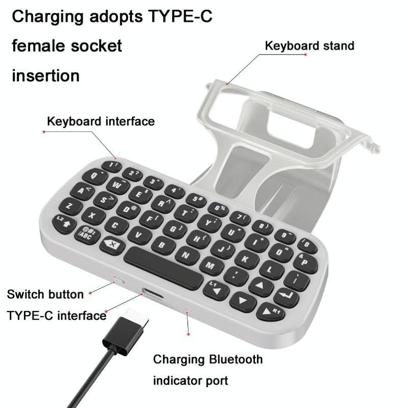 Wireless Bluetooth Gamepad With Headphone Jack For Ps5 - White-1915196818136895491