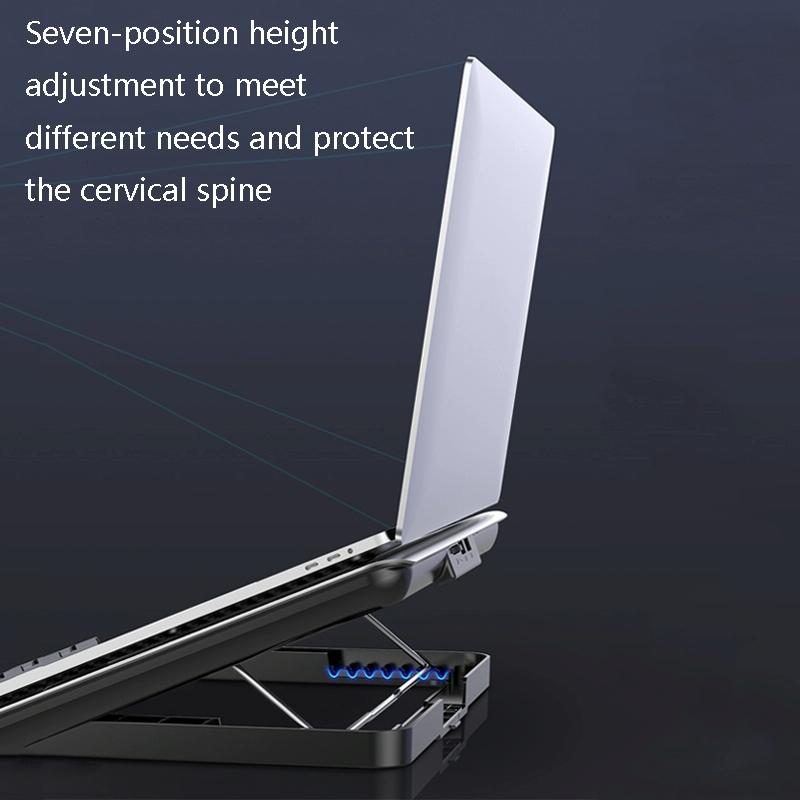 6-Fan Alloy Laptop Cooling Bracket - Silent-1915197805295702017
