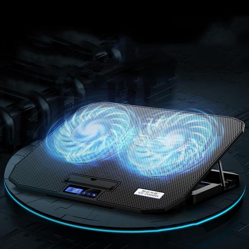 Adjustable Dual Fan Laptop Cooling Stand - Ivory-1964932296138166278