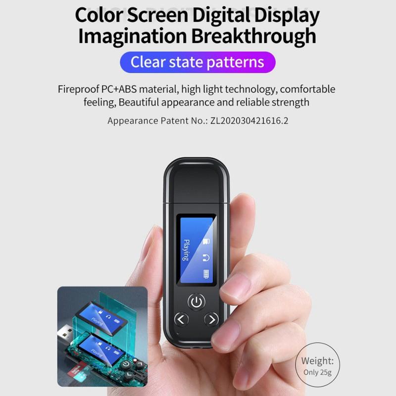 Lcd Bluetooth Audio Transmitter Receiver For Car Hands-Free-1915197516970856451