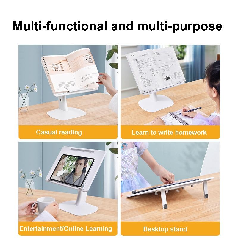 Portable Foldable Laptop Stand - Heightening Bracket Multifunctional White-1964932207780958214