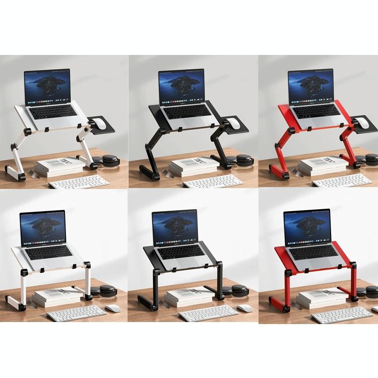 Portable Folding Laptop Desk With Height Adjustment And Storage-1964932333387780097