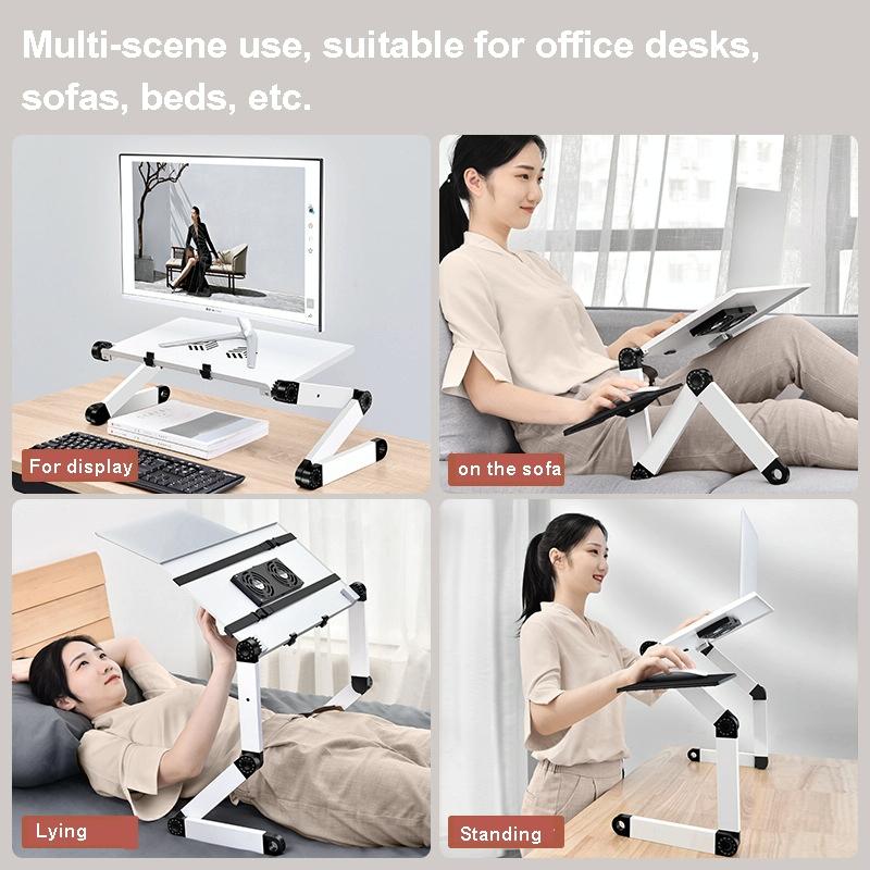 Portable Folding Laptop Desk With Adjustable Height And Storage-1964932294179426310