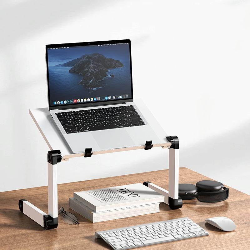 Portable Folding Laptop Desk With Adjustable Height And Storage-1964932294179426311