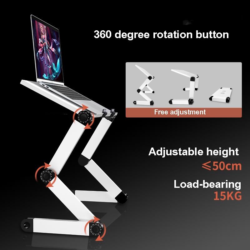 Portable Folding Laptop Desk With Adjustable Height And Storage-1964932274931765253