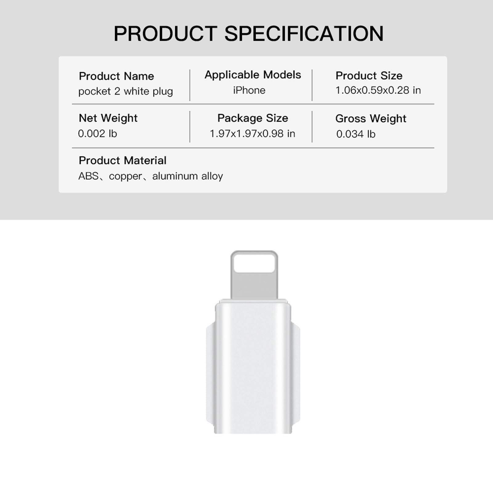 Universal Smartphone Adapter For Dji Pocket - 8 Pin-1964932327893241857