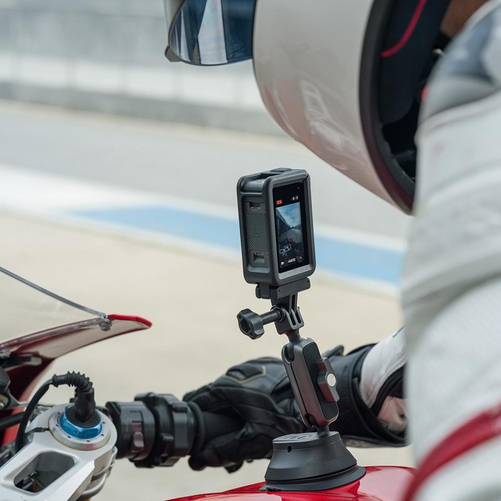 360 Degree Rotating Car Suction Cup Holder For Dji Action 3 - Double Ball Design-1915197684977897475