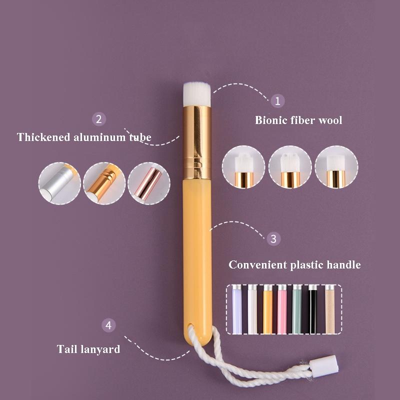 6-Piece Soft Nasal Washing Brush For Blackhead Removal And Deep Cleansing - Flat Head Silver / White-1915197532087128067
