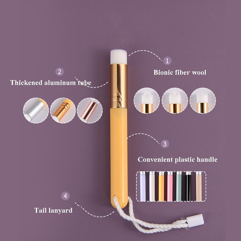 6-Piece Soft Nasal Washing Brush Set For Blackhead Removal And Deep Cleansing - Flower Head Design Black / Gold-1915197040716025859