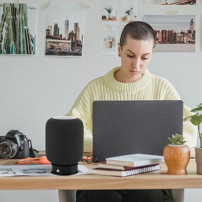 Black Homepod Mini Speaker Stand - Bluetooth Storage Bracket-1915196850856660998