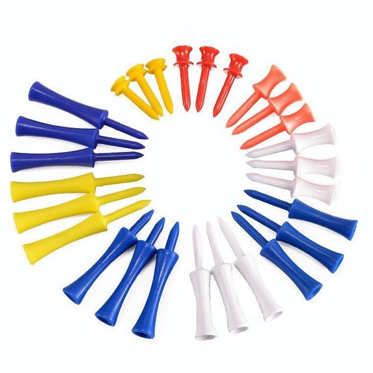 60-Piece Golf Plastic Ball Tee Set With Ribbon Needle - 31Mm Size-1915198304694702080