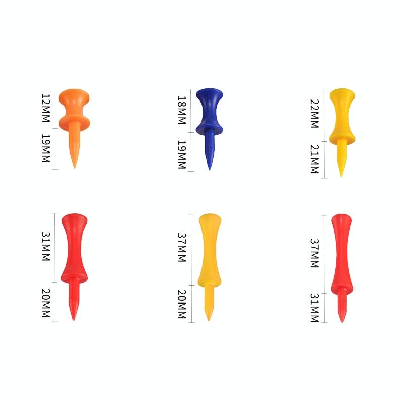 60-Piece Golf Ribbon Needle Plastic Ball Tee - 37Mm Size-1915198121487503361