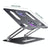 Portable Aluminum Laptop Stand With Cooling And Type C Cable - Gray-1915197790405922817