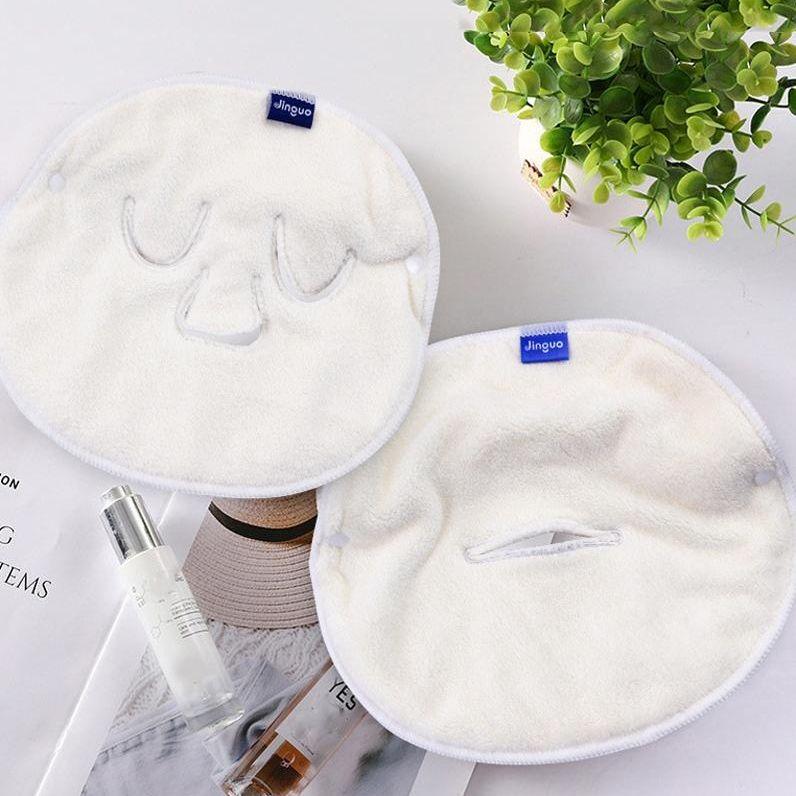 Facial Towel Face Mask With Hot And Cold Compress - Single Hole Straps-1915198123249111046