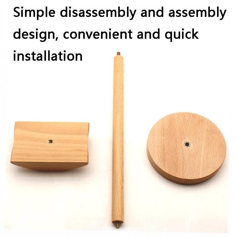 Solid Wood Desktop Headset Display Stand - Elegant Design-1915197796844179461