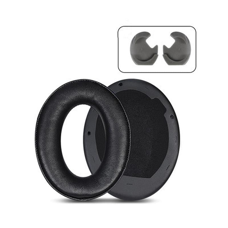 2 Leather Headset Earmuffs For Sony 1000Xm4 - Black Lambskin-1964932294980538374