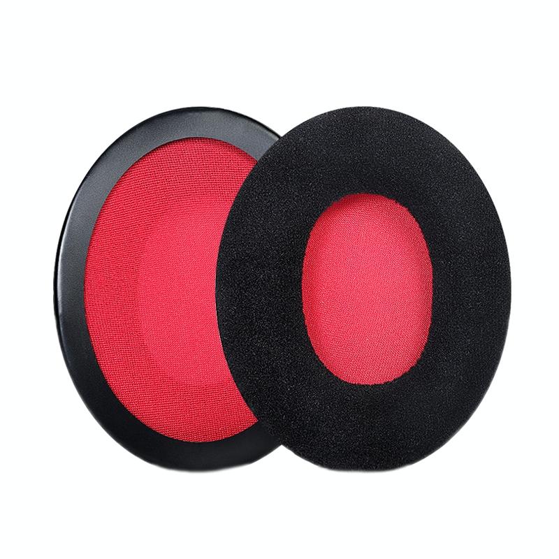 2-Pack Headset Earmuffs For Kingston Hyperx Cloud Ii / Alpha / Flight / Stinger - Black & Red Velvet-1915197457155887111