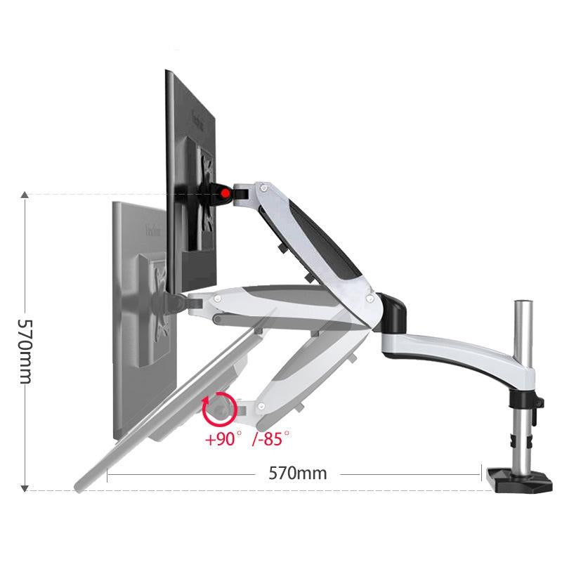 Rotating Desktop Monitor Stand - Lifts And Saves Space-1964932293088907267