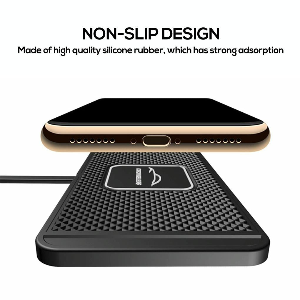15W Car Wireless Charger With Anti-Skid Mats And 1M Usb Cable - Black-1915196927272685572