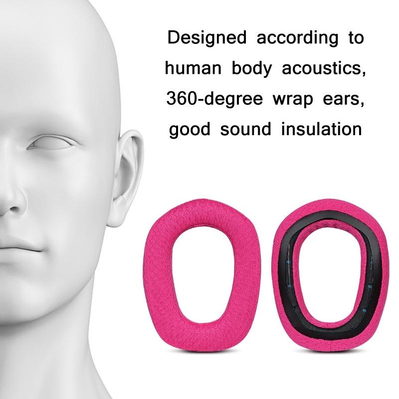 2-Pack Headrest Pads For Logitech G435 - Rose Red Sponge-1915197786379390979