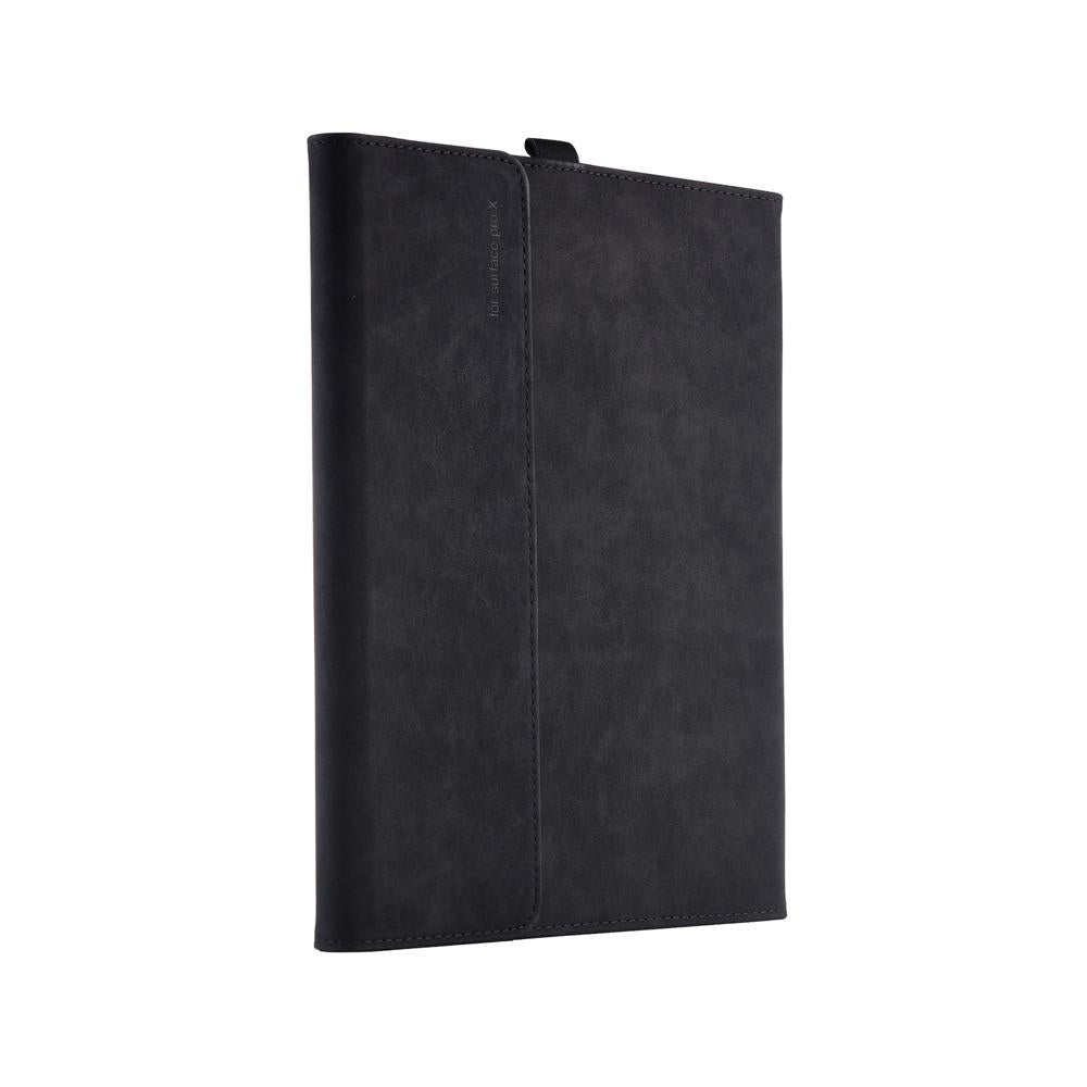 Black Leather Tablet Case For Microsoft Surface Pro X With Power Bag - 13 Inch-1915197457768255489