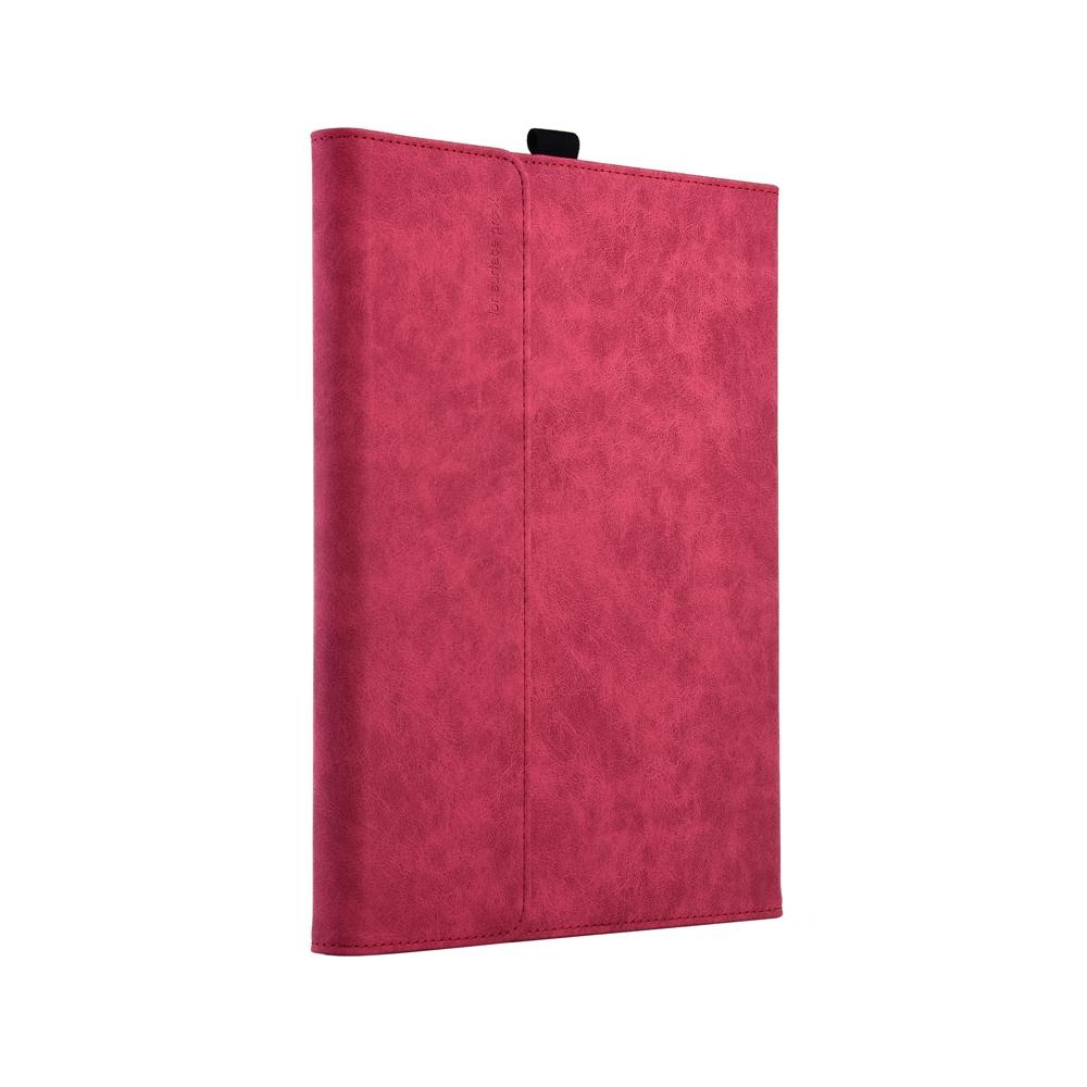 Leather Tablet Case For Microsoft Surface Pro X - Rose Red With Power Bag 13 Inch-1915197039701004289