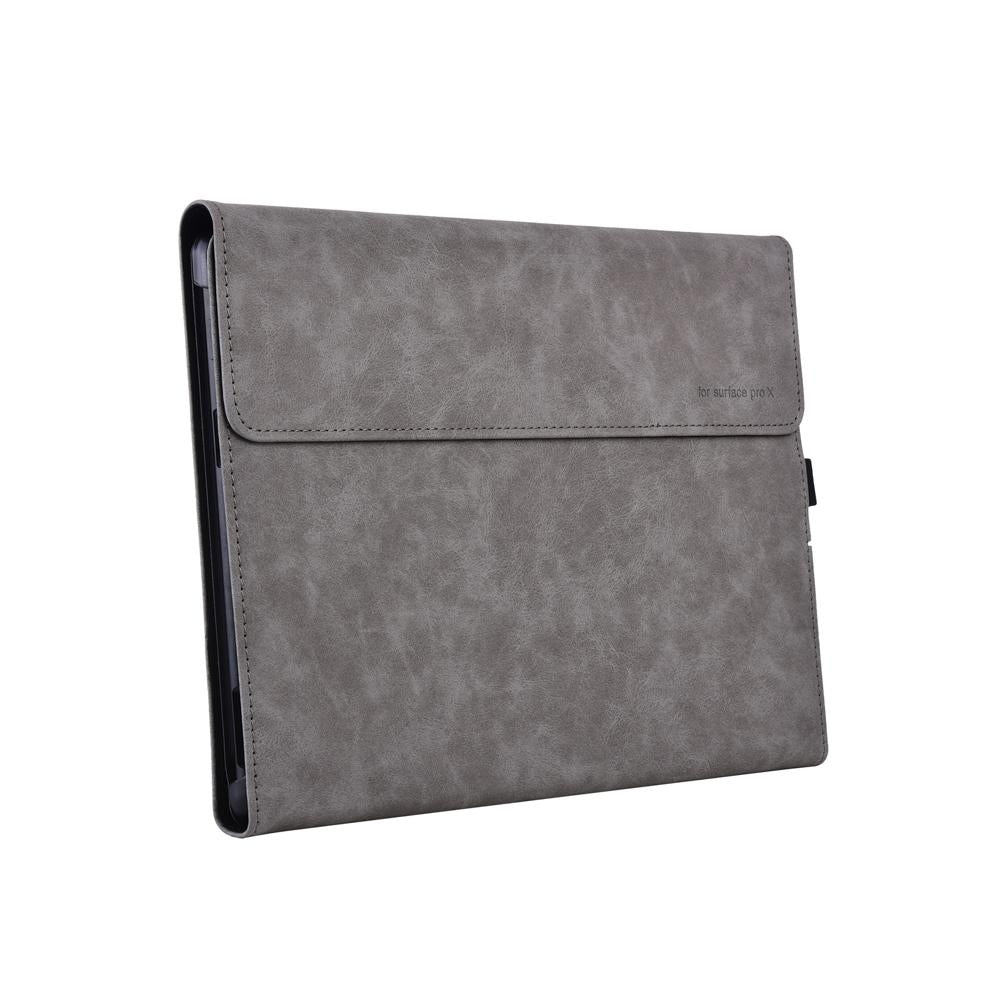 Light Gray Leather Tablet Case For Microsoft Surface Pro X With Power Bag - 13 Inch-1915198406859558913