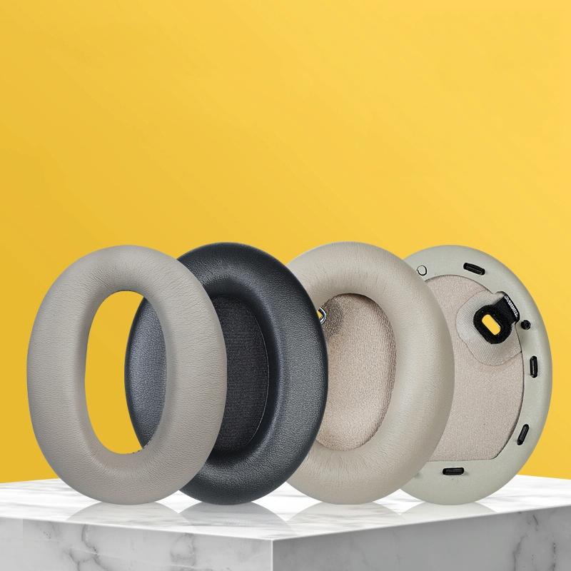 2-Pack Leather Earpads For Sony Wh-1000Xm4 - Black With Buckle-1915198123827924993